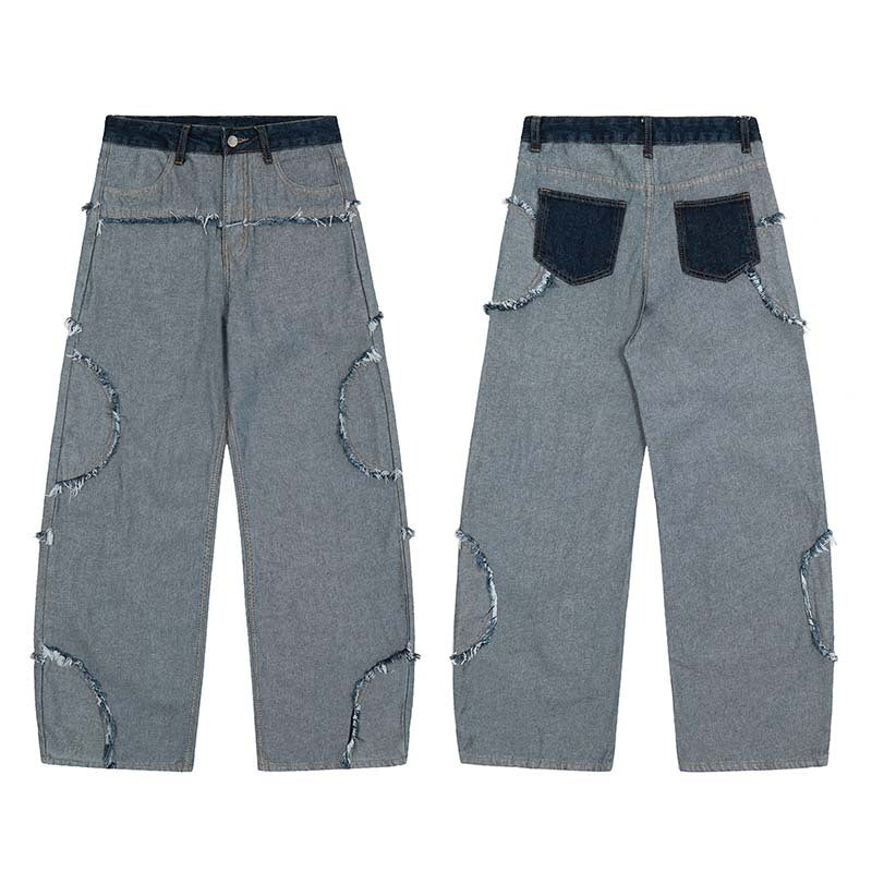 Street Fashion Hip Hop Inside-out Wear Frayed Design Skinny Jeans