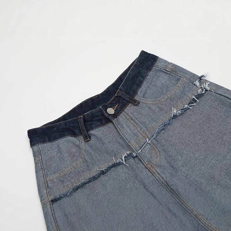 Street Fashion Hip Hop Inside-out Wear Frayed Design Skinny Jeans